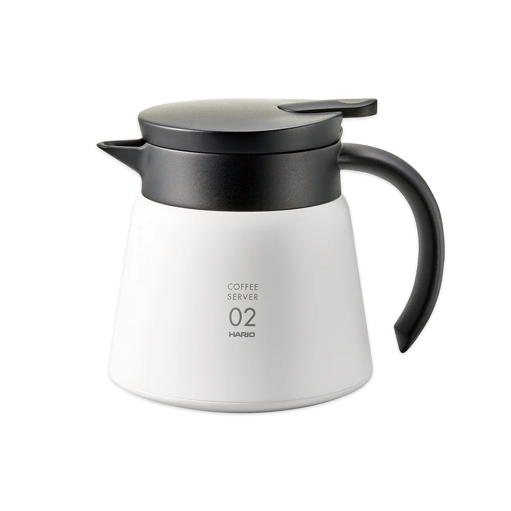 Hario V60 Insulated Stainless Steel Server 02 600 Ml White